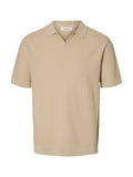 Mattis SS Linen Blend Structure Open Polo