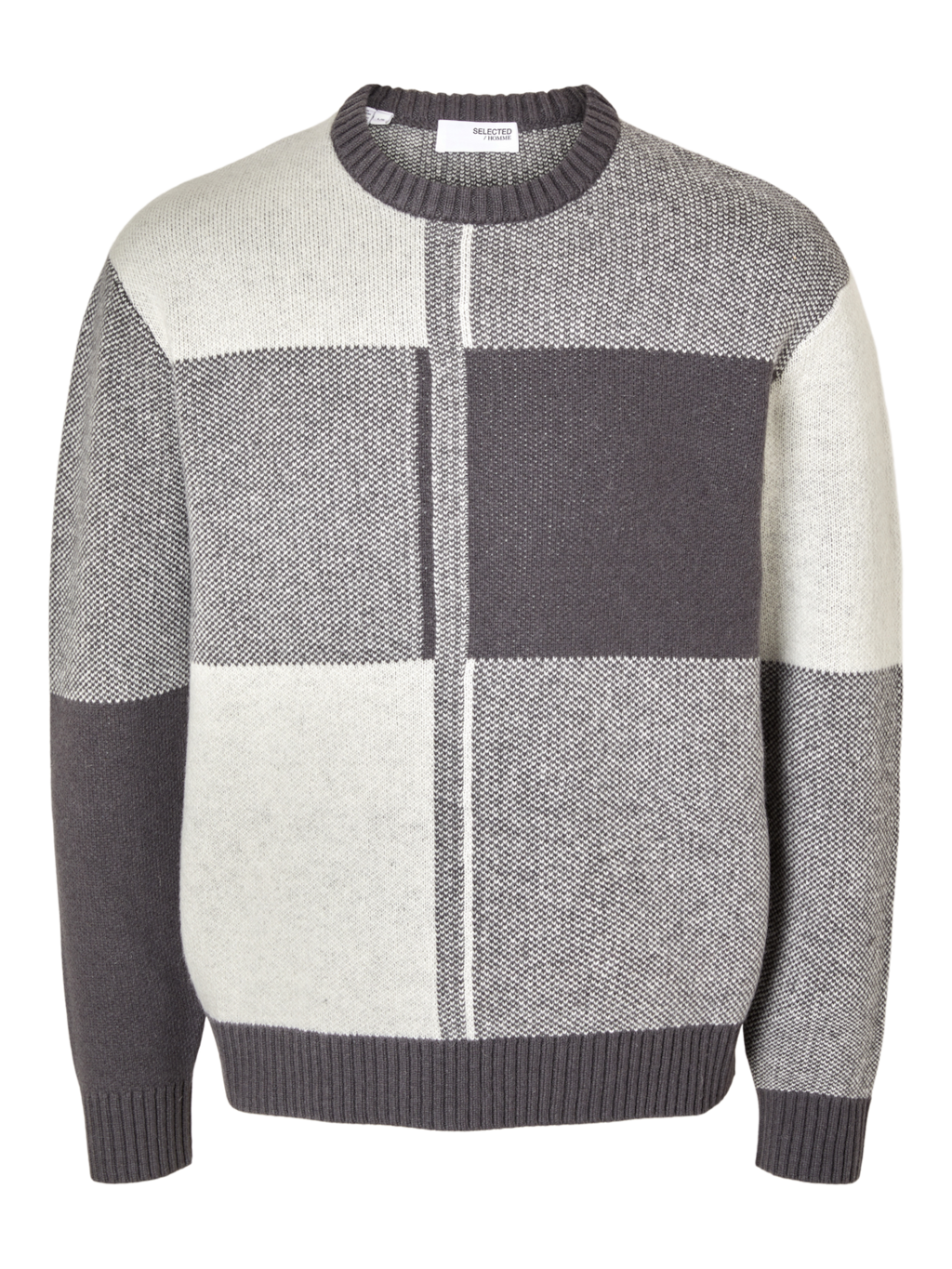 Meio LS Knit Relaxed Block Crewneck
