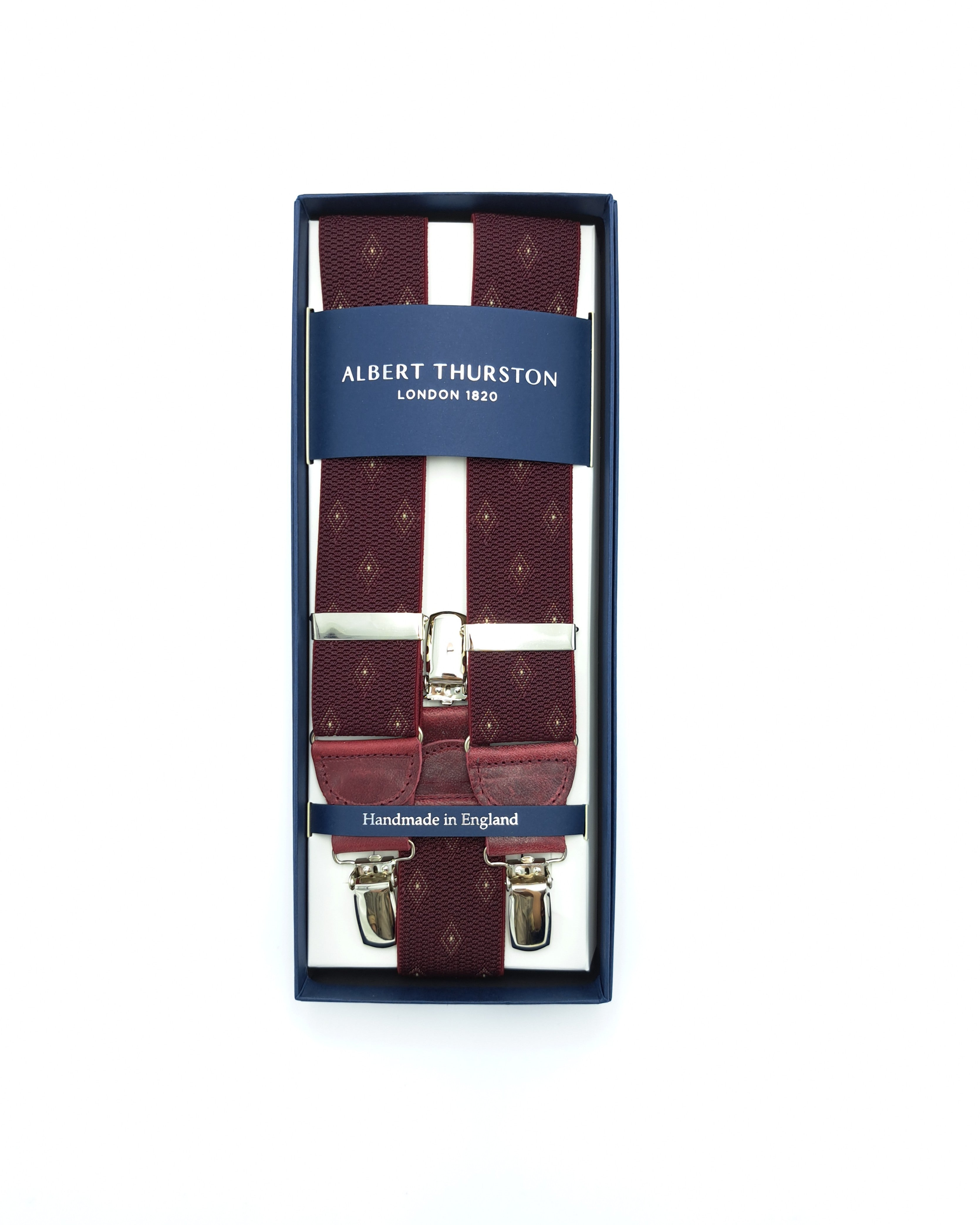 Bretelles Clip Large Losanges Bordeaux 2293/30