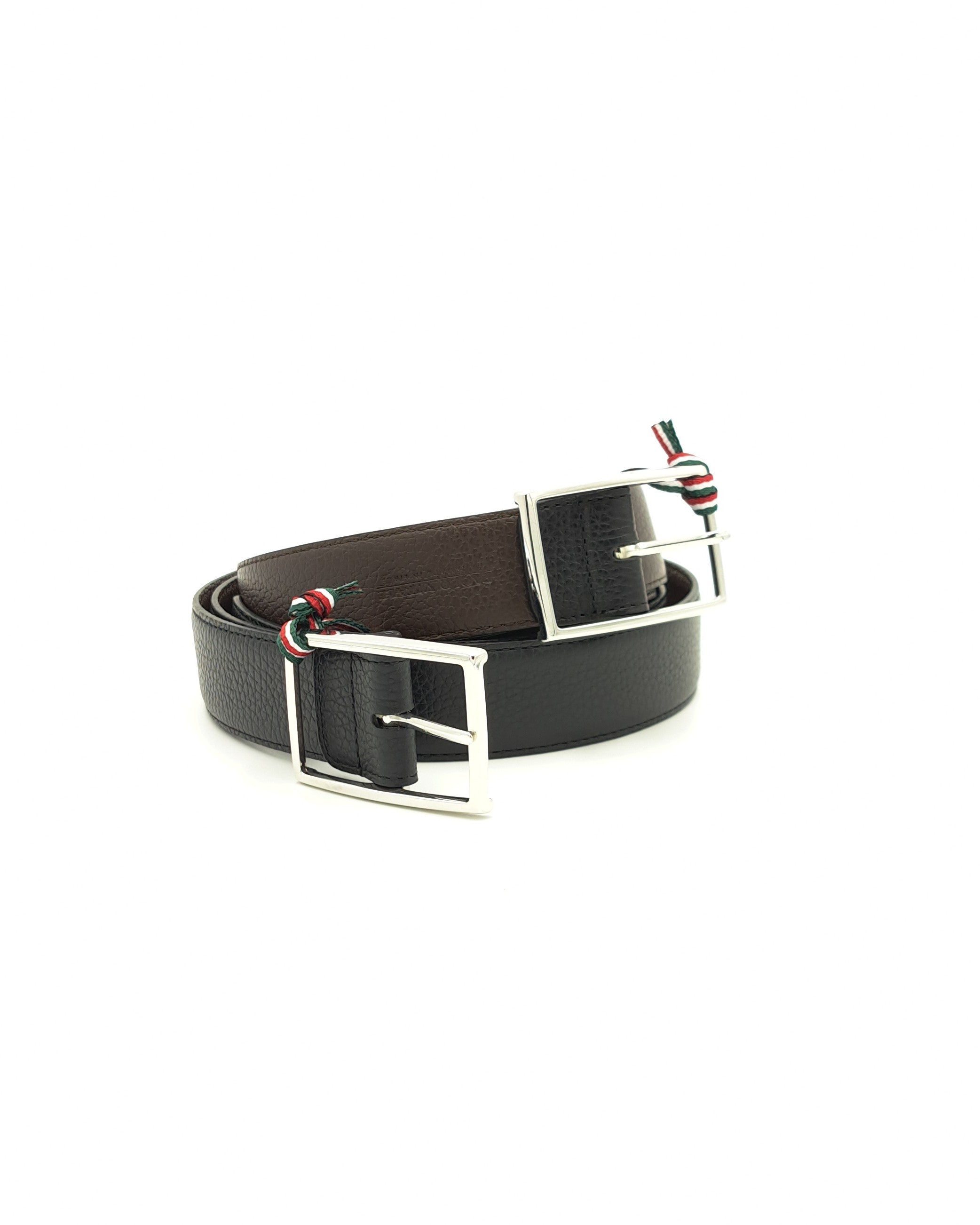 Ceinture Cuir Grainé Réversible