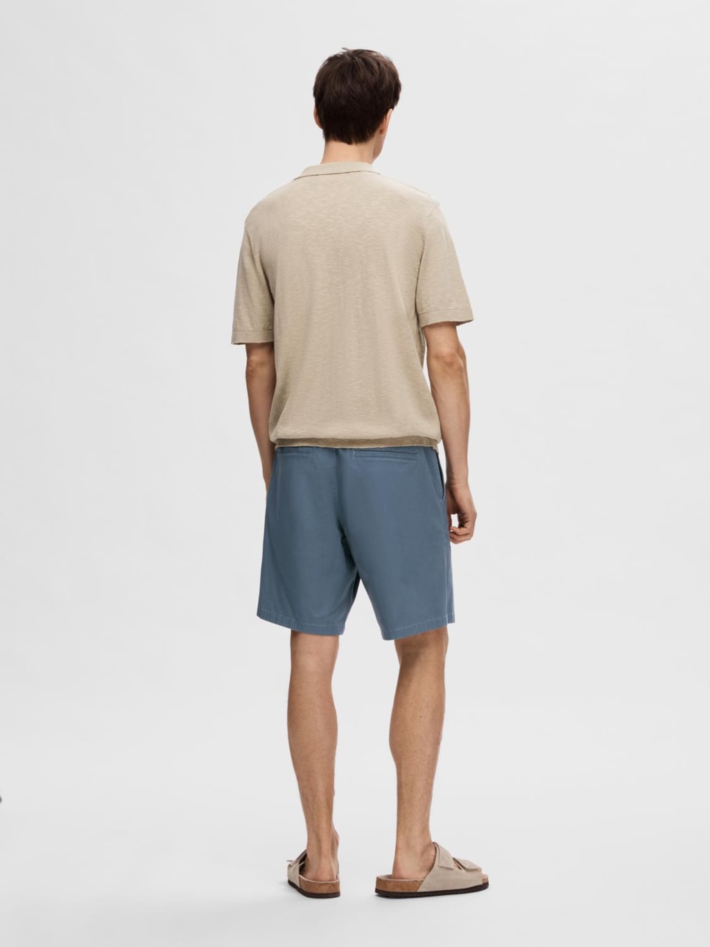 Berg Linen SS Knit Open Polo