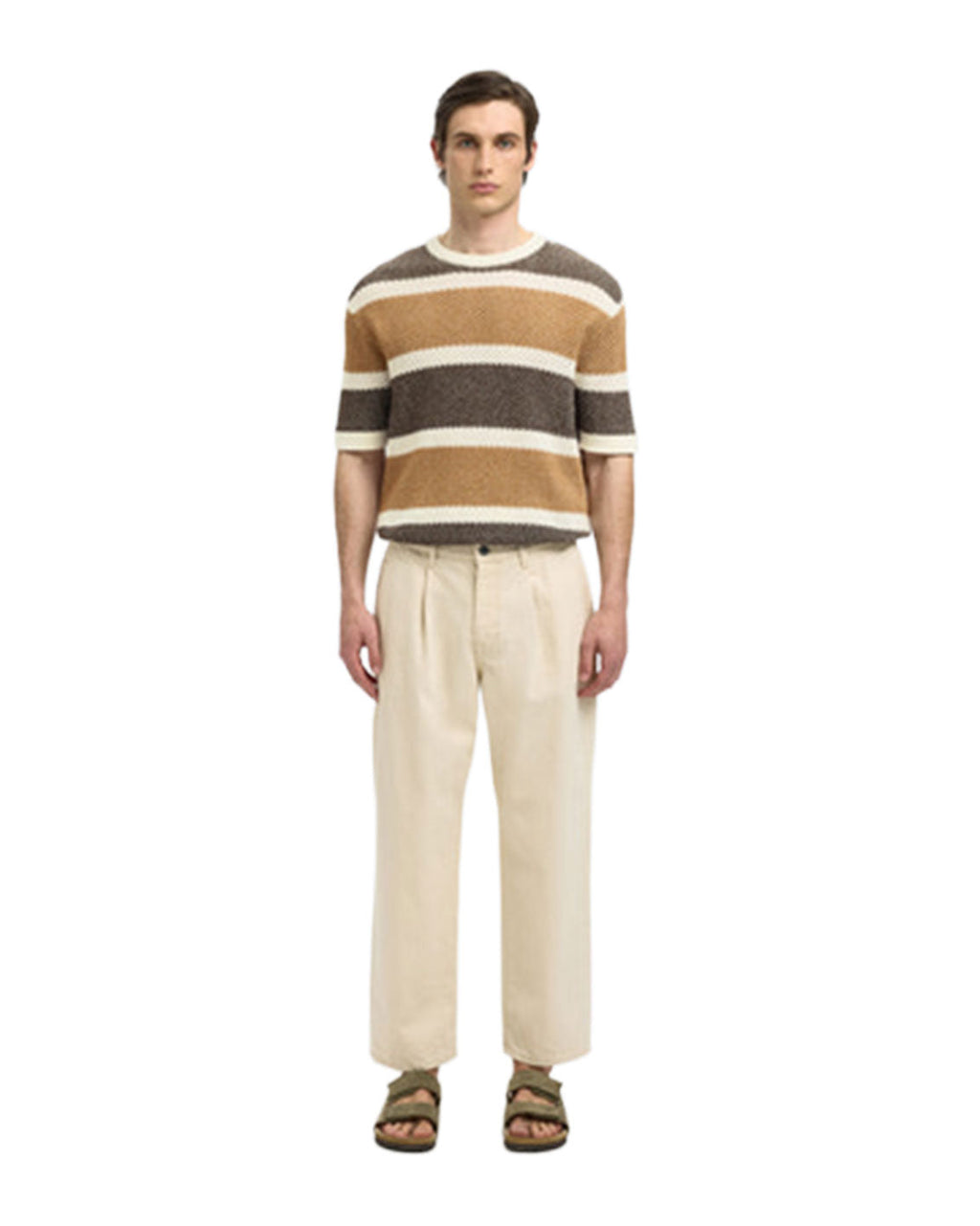Ginger SS Knit Relaxed Stripe Tee