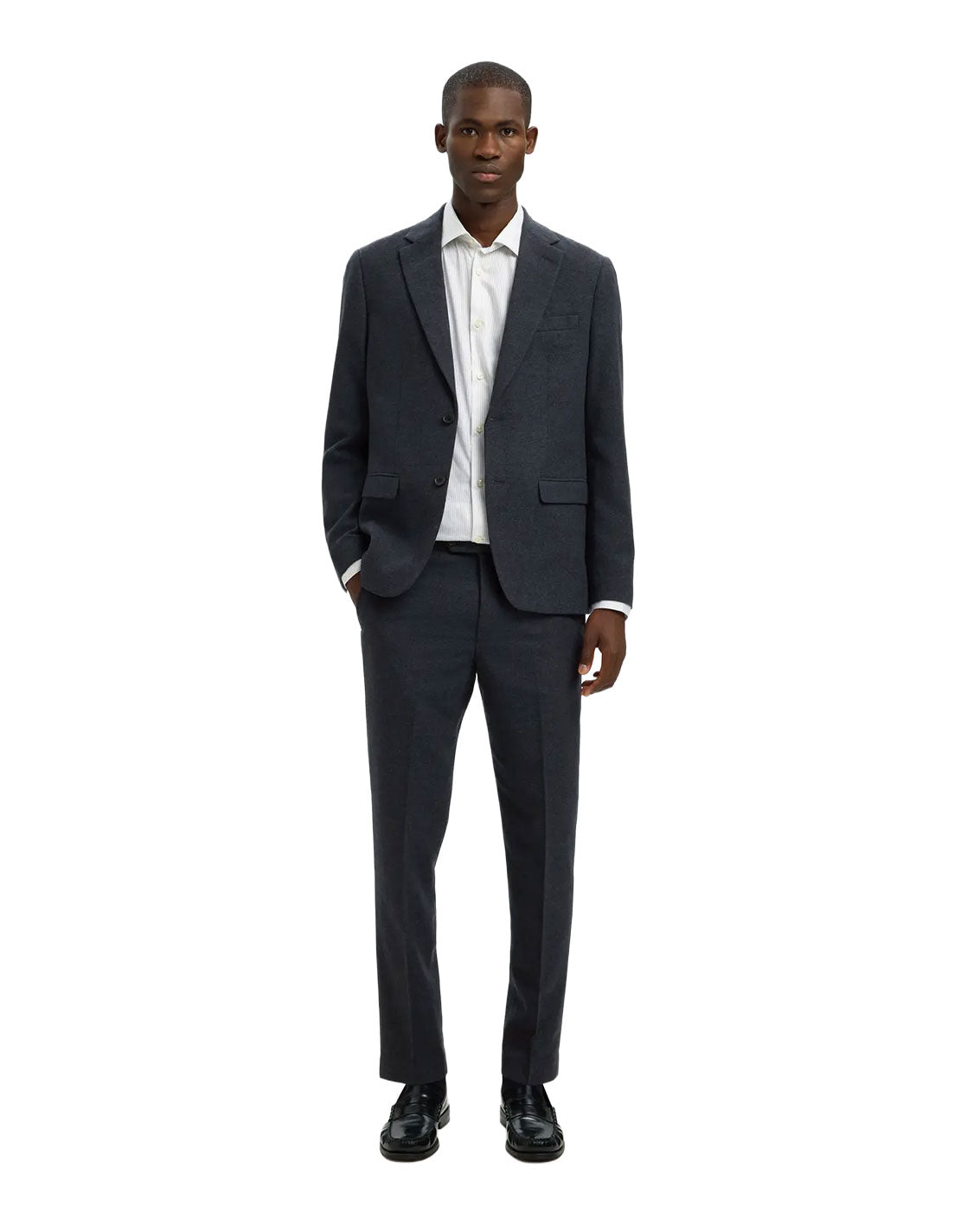 Slim Reed Wool Trs