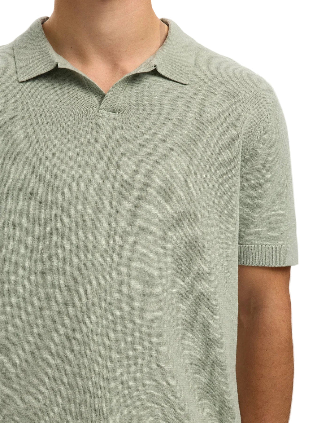 Mattis SS Linen Blend Open Polo