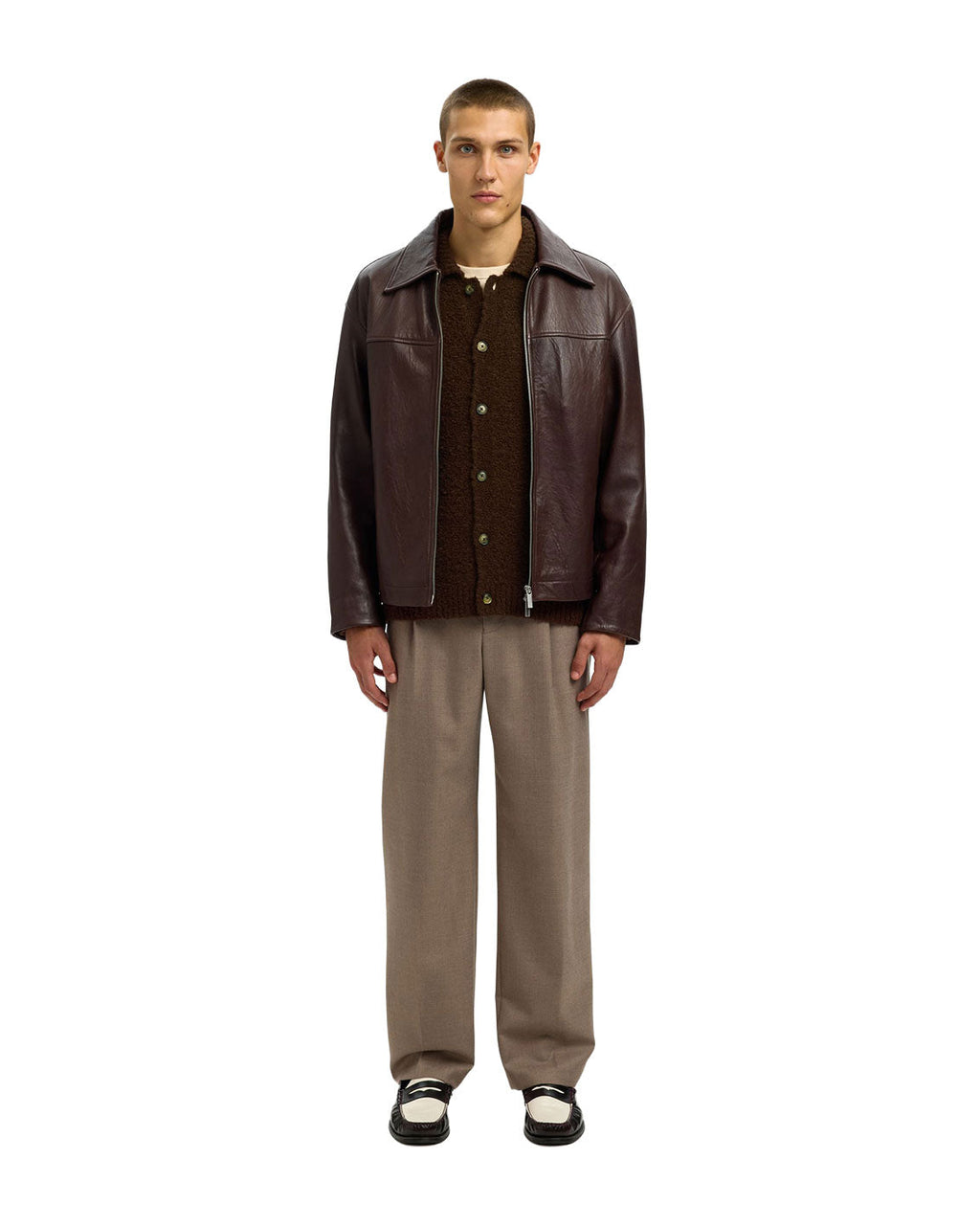 Loyd LS Knit Boucle Polo Cardigan