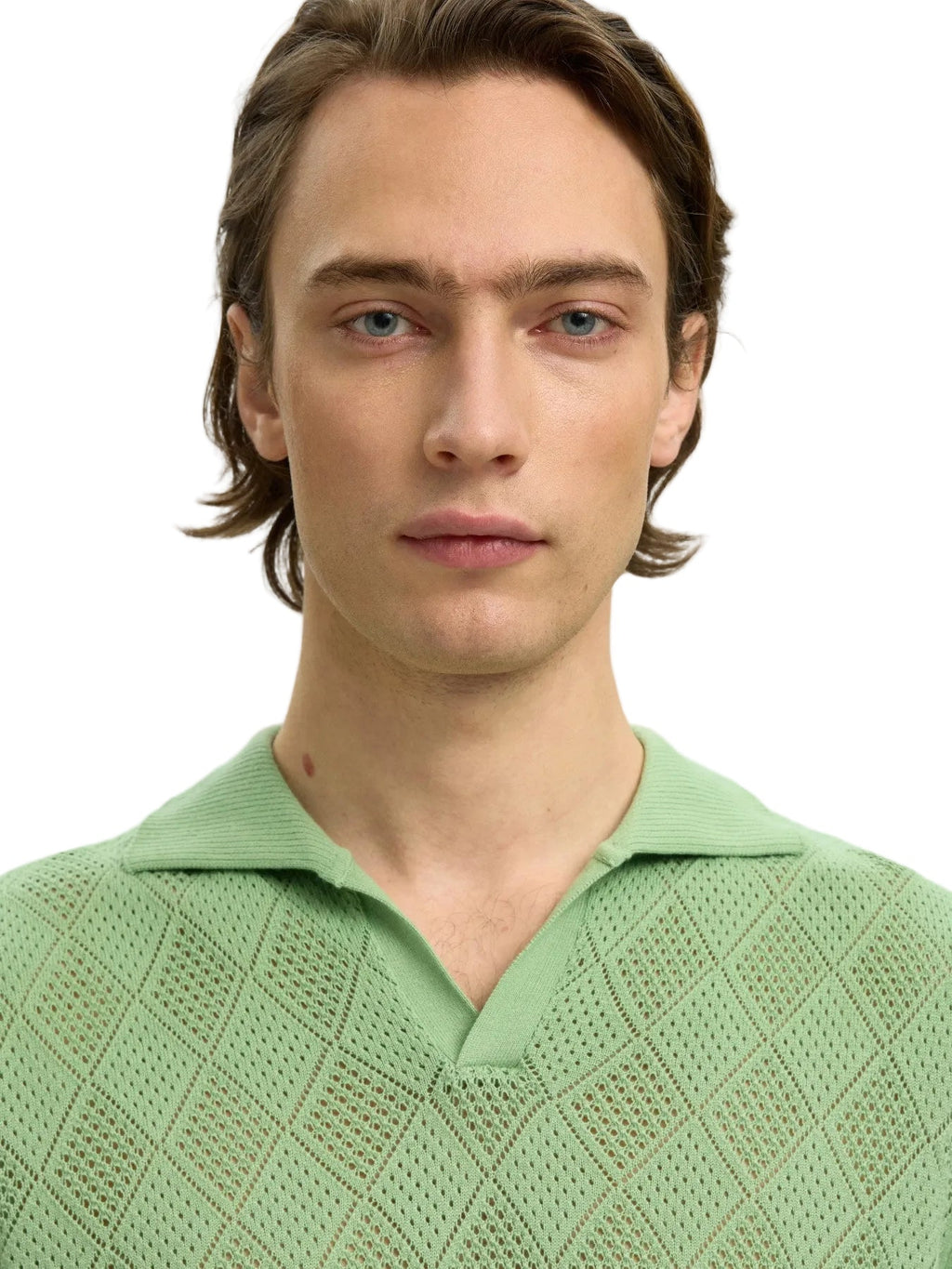 Arco SS Knit Structure Open Polo