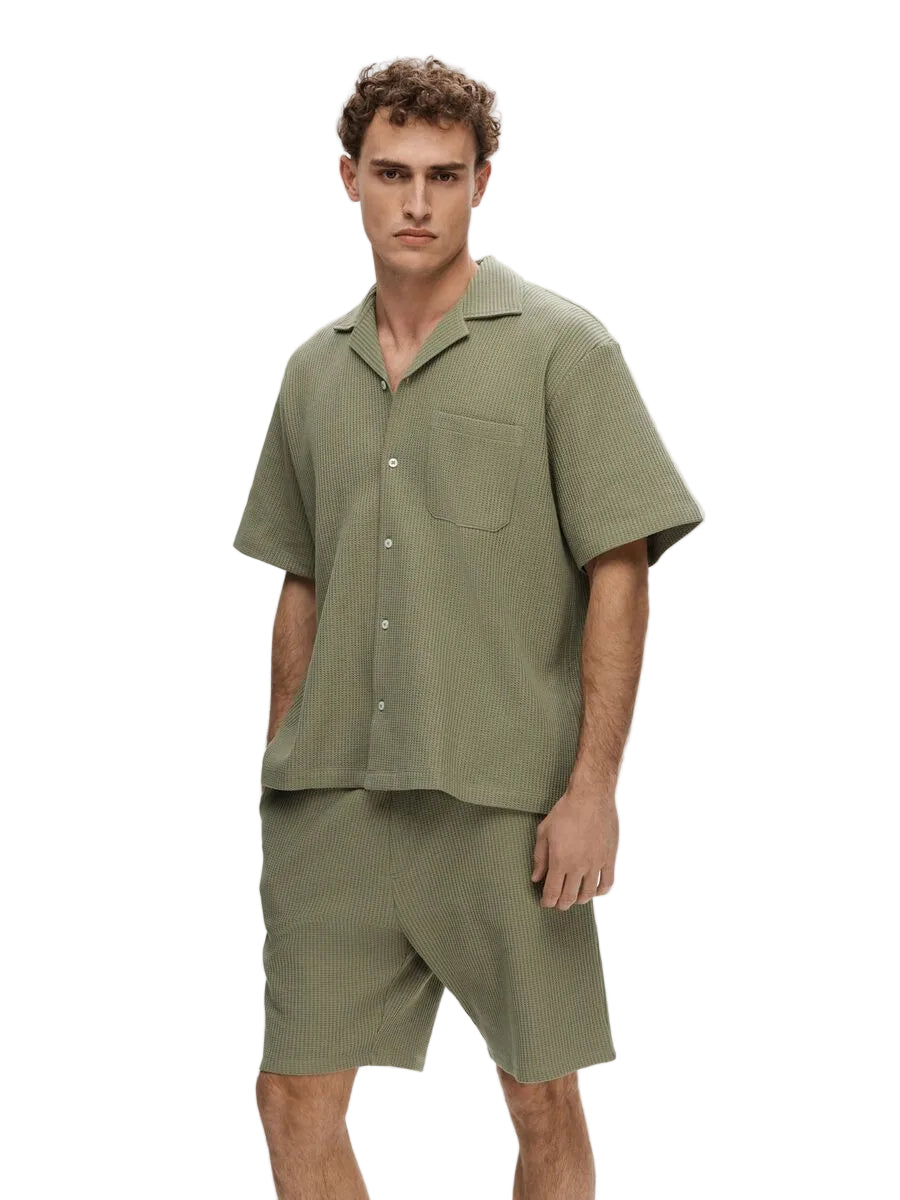 Boxy Casper Waffle SS Shirt
