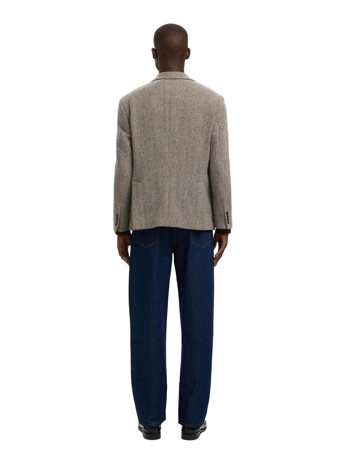 Regular Morris Herringbone Wool Blend DB Blazer