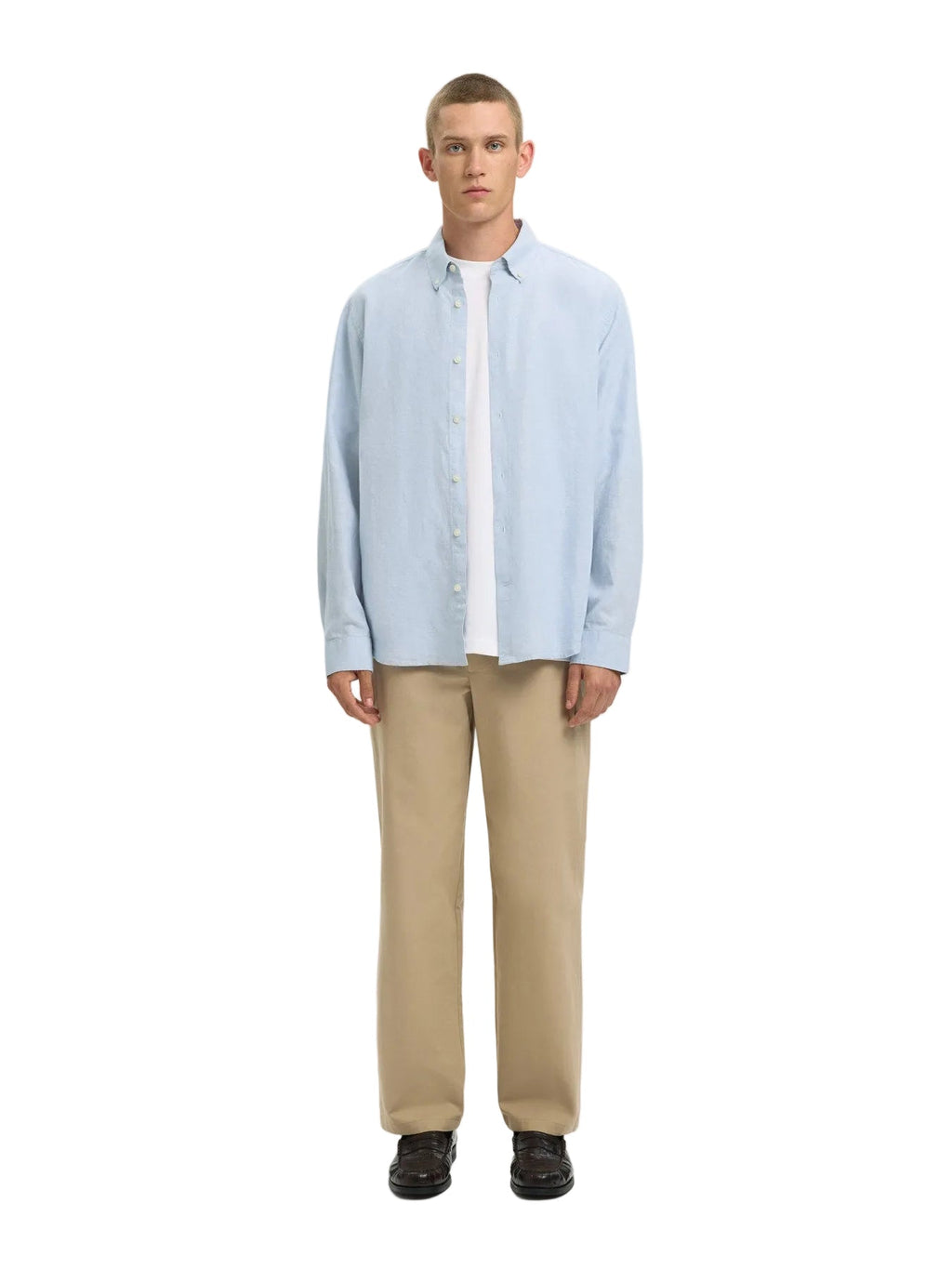 Regular Clay Linen Blend LS Shirt