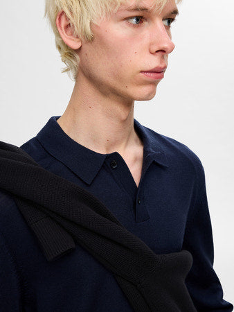 Tray LS Knit Merino Polo