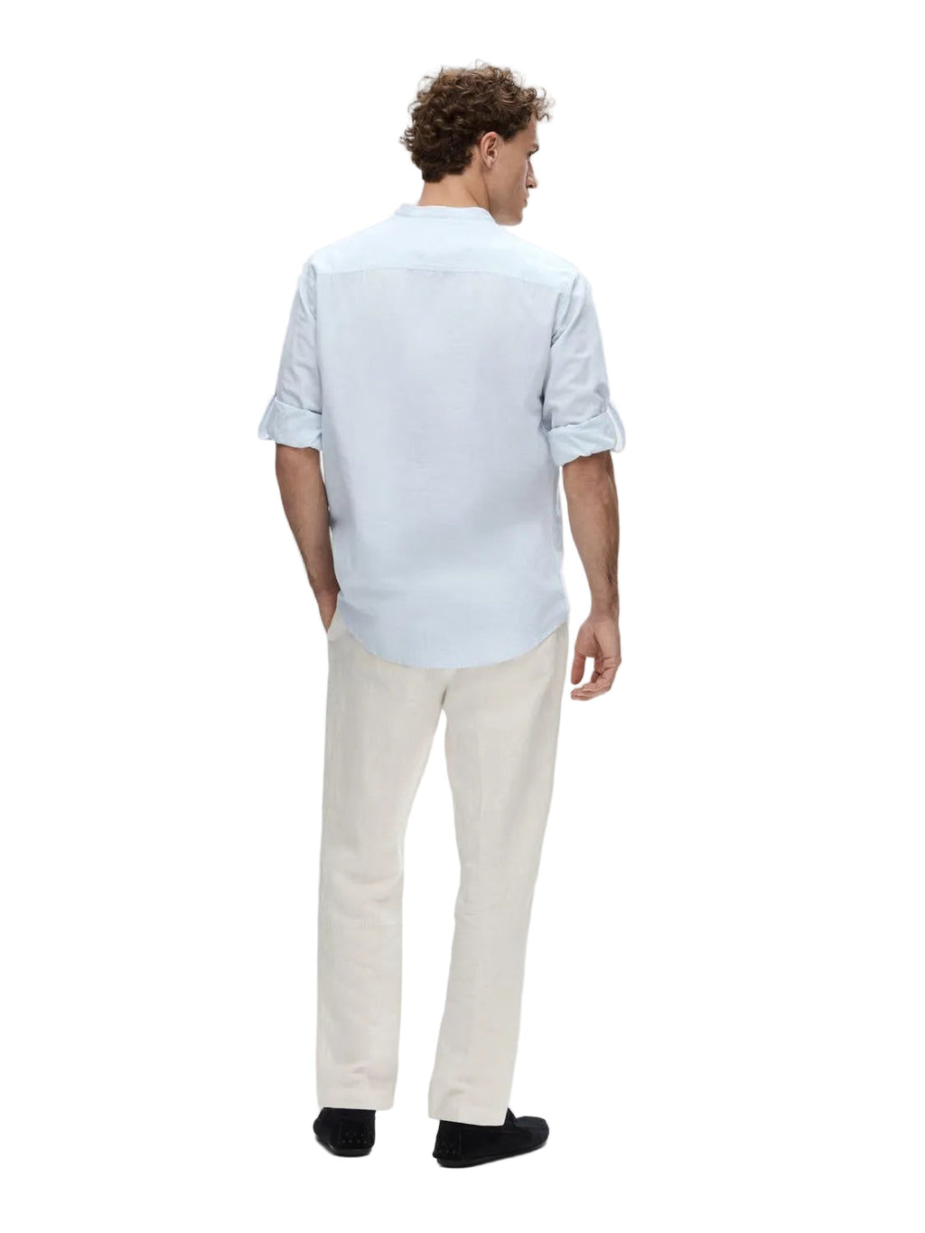 Regular New Linen Shirt Tunic LS Band