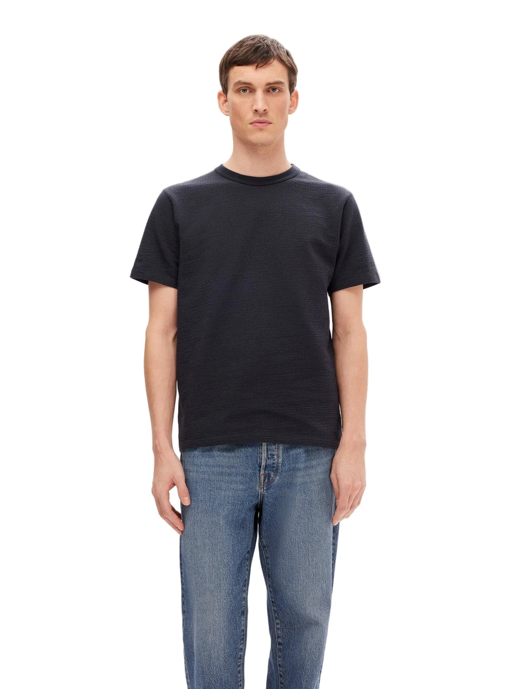 Sander Seersucker SS O-Neck