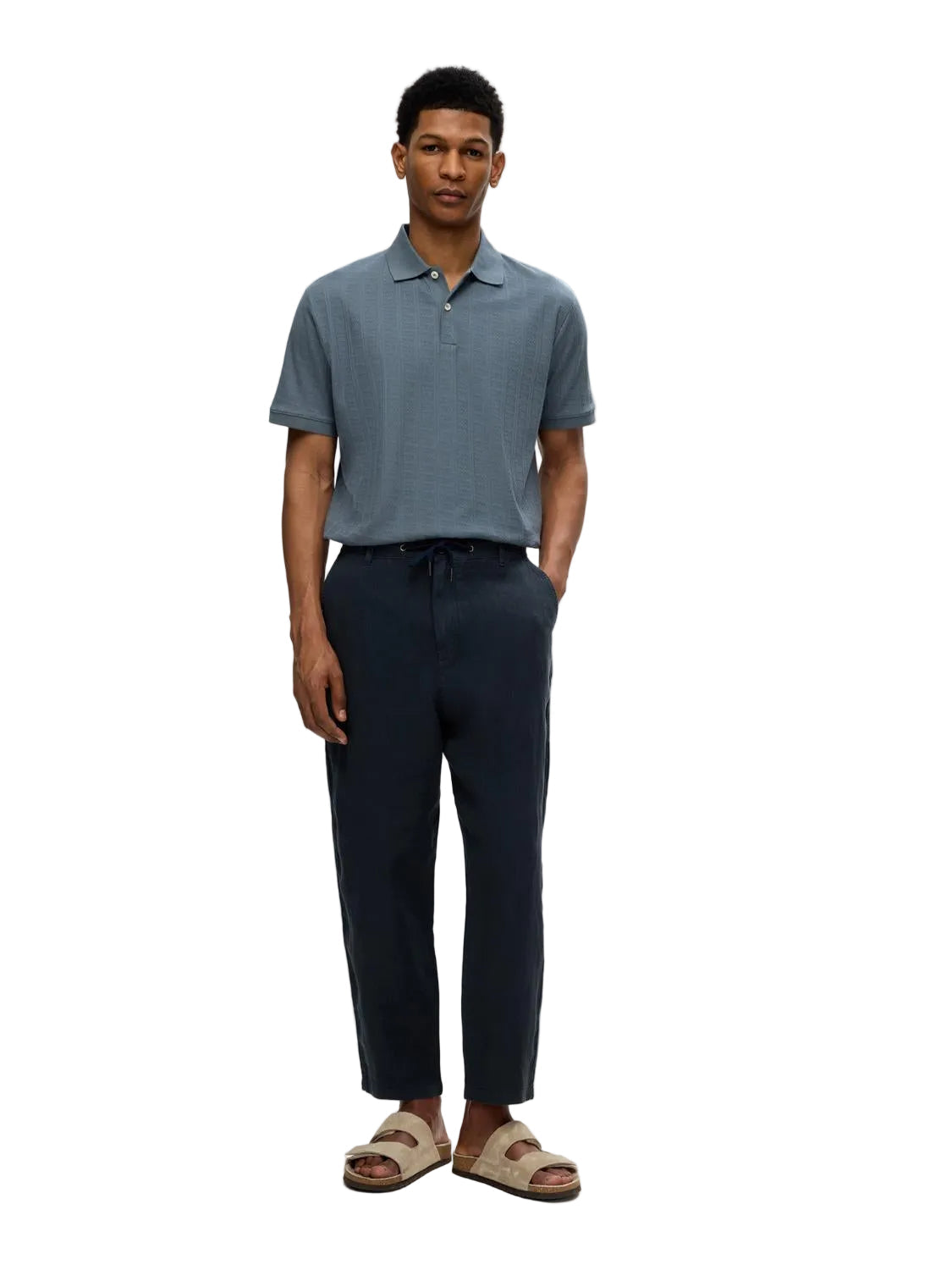 Relaxed Cropped Magnus Linen Pant